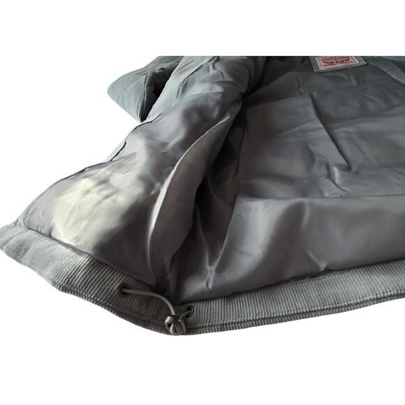 New Levi's Women's Corduroy Mint Green Stand Collar Puffer Zip up Jacket Medium - Picture 15 of 16